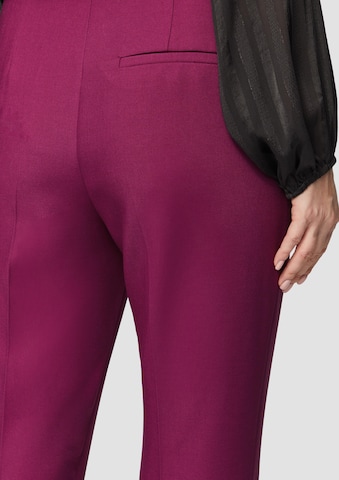 Slimfit Pantaloni con piega frontale di s.Oliver BLACK LABEL in rosa