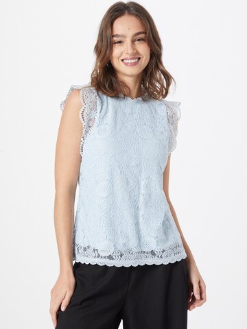 PIECES Blouse 'Olline' in Blauw: voorkant