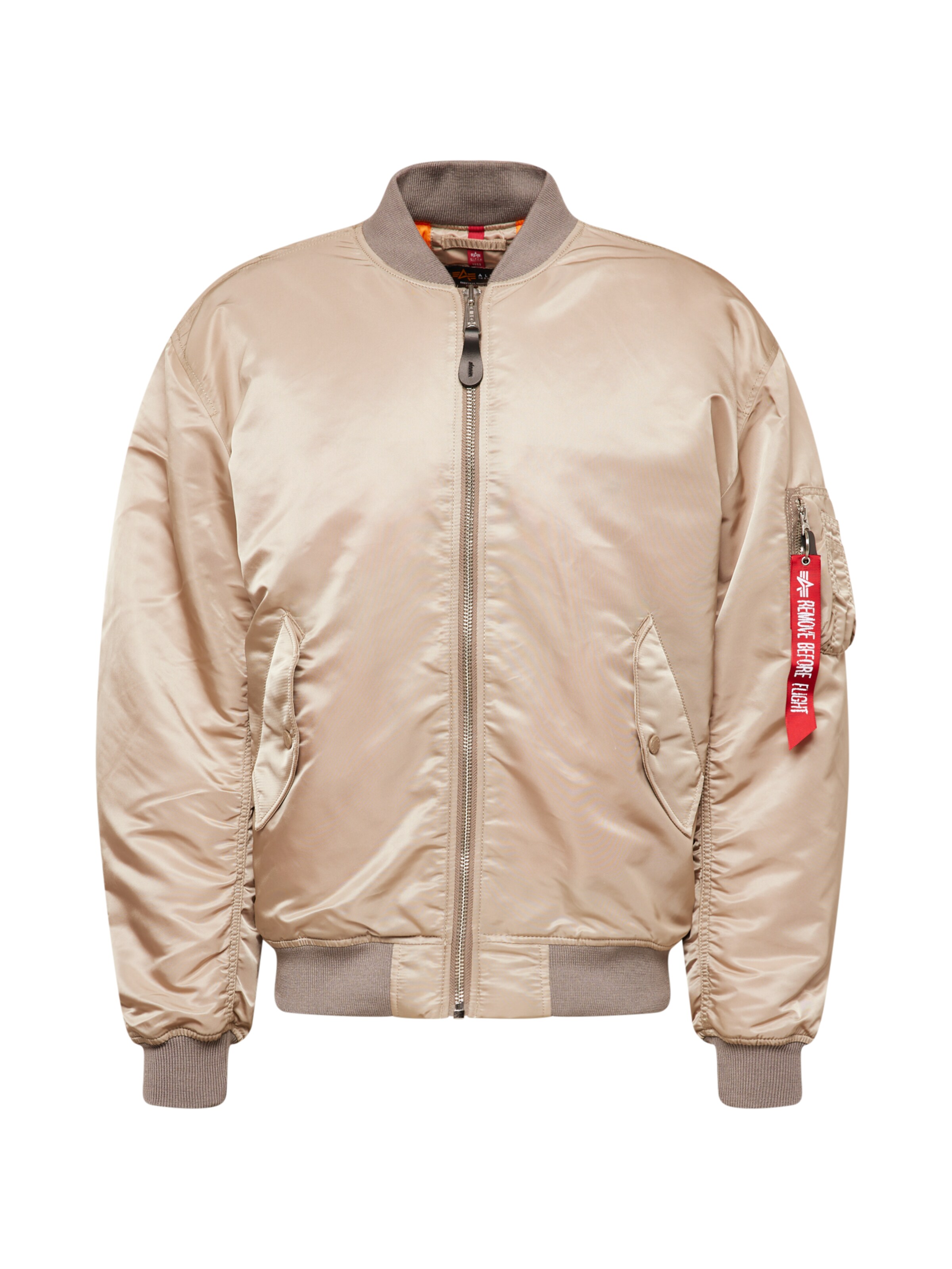 ALPHA INDUSTRIES Between-Season Jacket 'MA-1 CS' in Beige: front