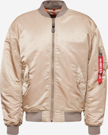 Veste mi-saison ALPHA INDUSTRIES en beige : devant