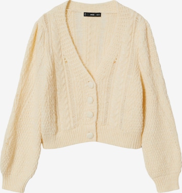 MANGO Strikkejakke i beige: forside