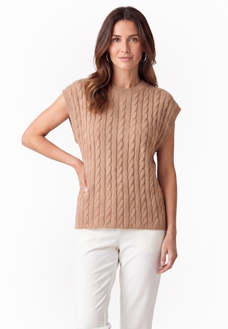 Usha - Jersey en beige: frente