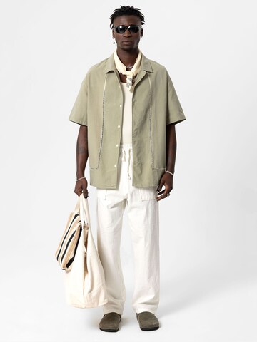 VAMOS CLO Comfort fit Button Up Shirt 'Shreveport' in Grey