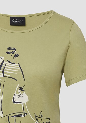 T-shirt s.Oliver BLACK LABEL en vert
