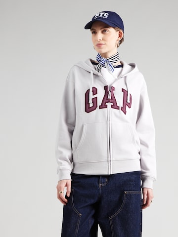 GAP Ζακέτα φούτερ 'HERITAGE' σε γκρι: μπροστά