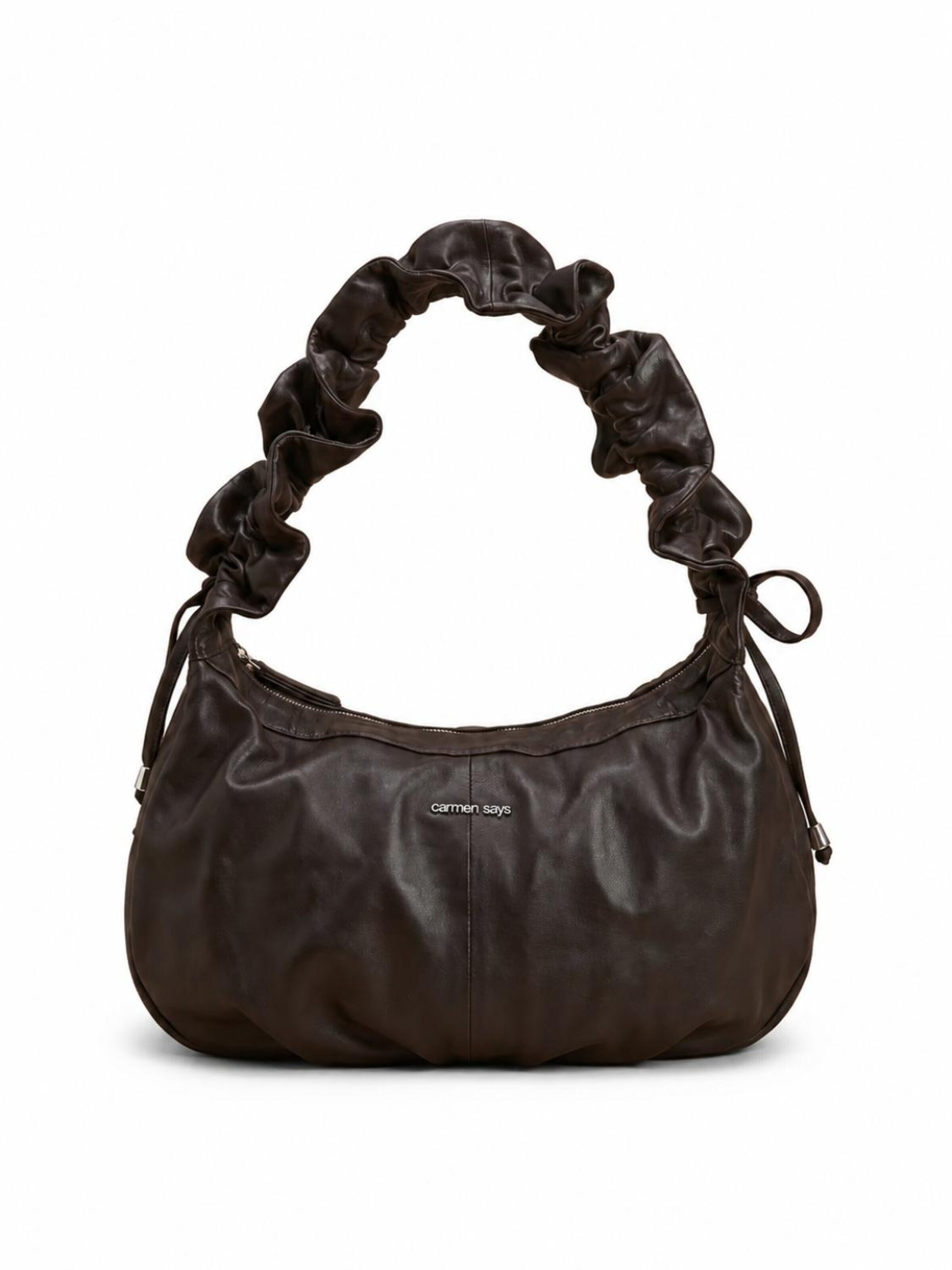 Carmen Says - Bolso de hombro en marrón: frente