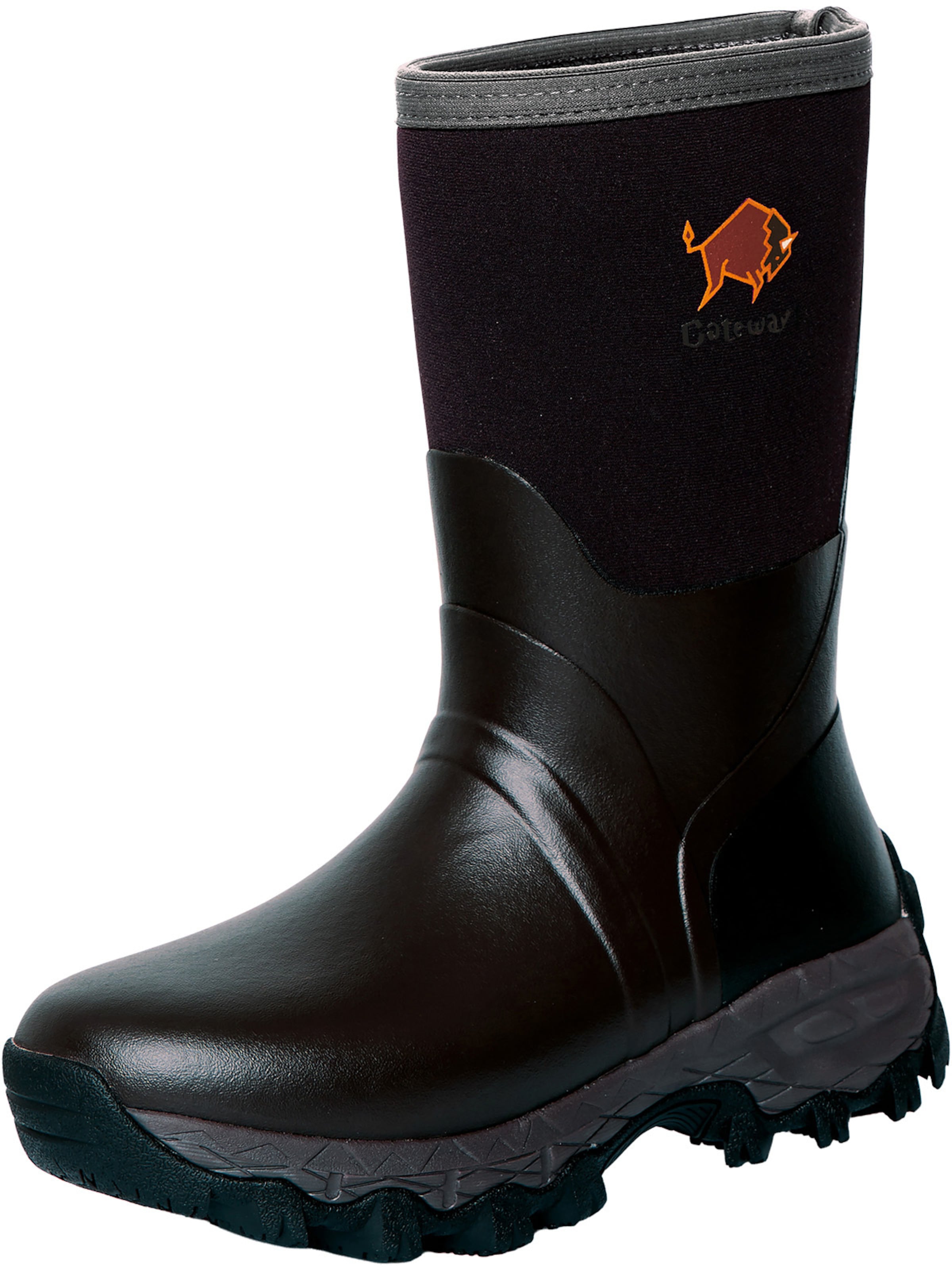Gateway1 Rubber Boots 'Stiefel Woodwalker Lady' in Black: front