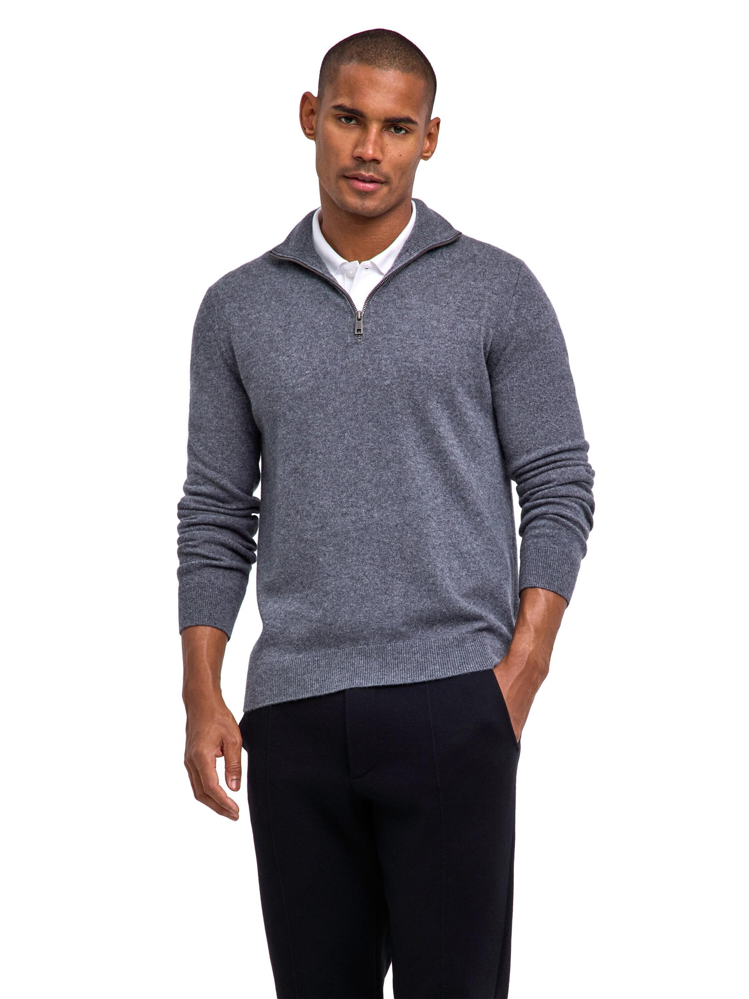 FALKE Pullover 'Pure Cashmere'‌‌‌‌‌‌‌ in Grau: Vorderseite