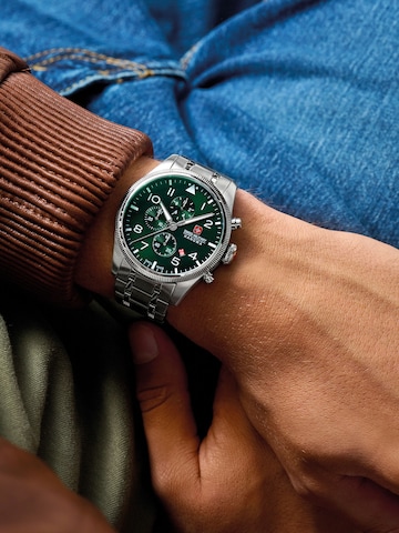 SWISS MILITARY HANOWA Uhr 'Thunderbolt' in Silber: Vorderseite