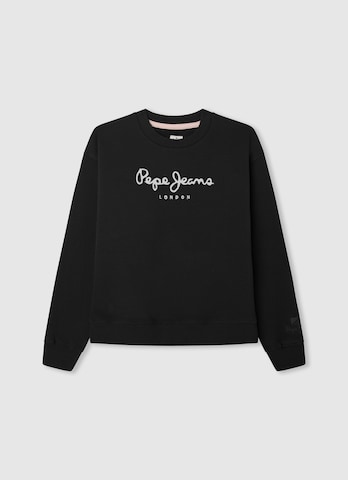 Pepe Jeans Sweatshirt 'Winter Rose' in Black: front