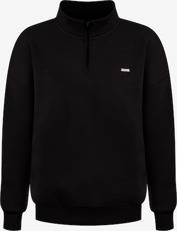 Smilodox Sweatjacke 'Jago' in Schwarz: Vorderseite