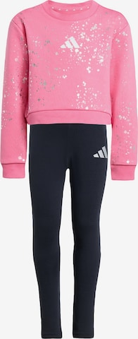 Costum de trening de la ADIDAS SPORTSWEAR pe roz: față