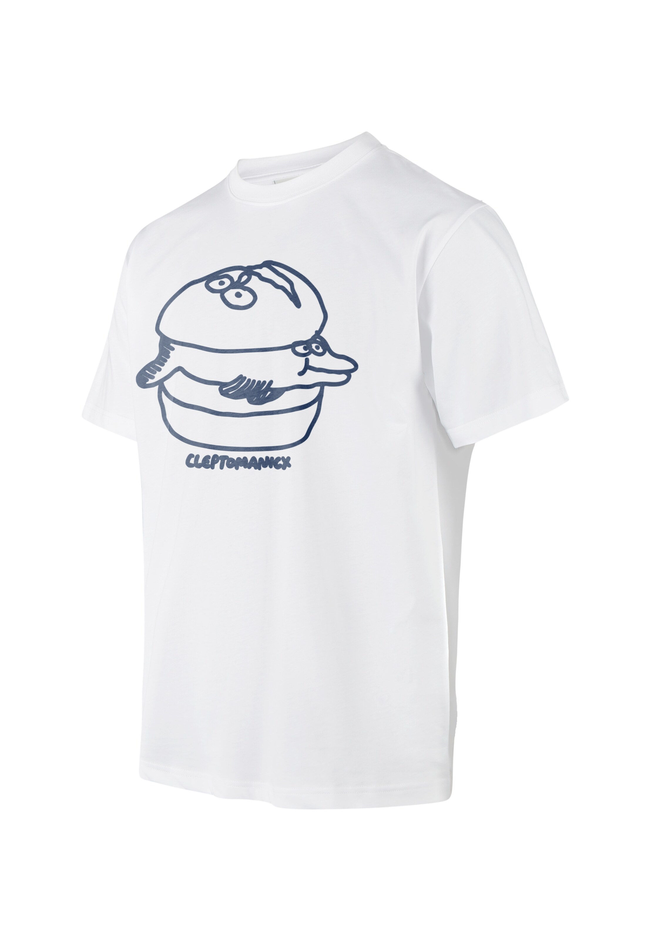Cleptomanicx Shirt 'Fischburger' in Wit