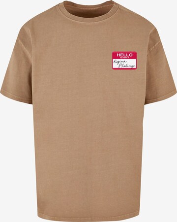 ABSOLUTE CULT Shirt 'Friends - Regina Phalange Tag' in Brown: front
