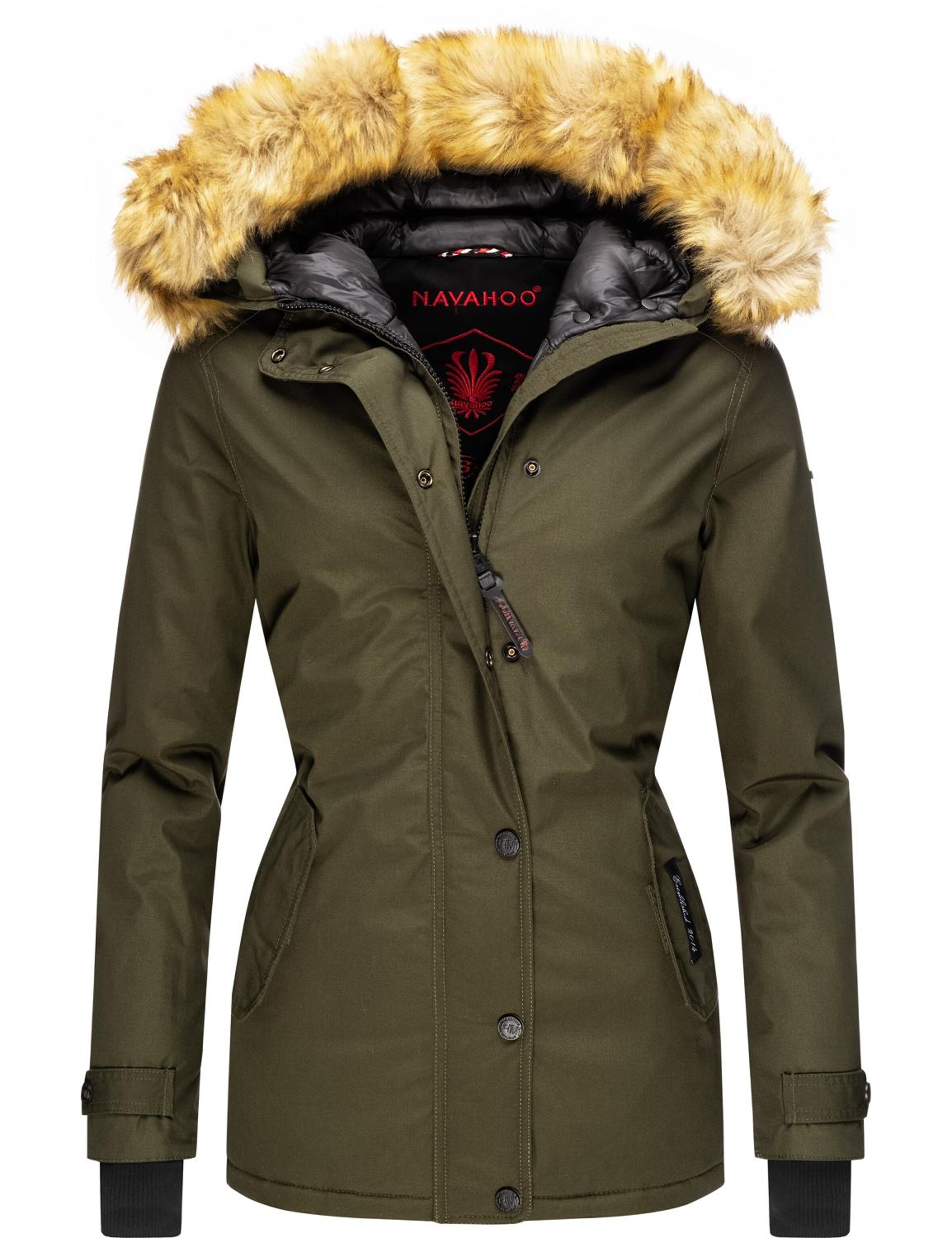 NAVAHOO Winter jacket 'Laura' in Green: front