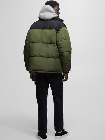 Pull&Bear Winter Jacket in Green