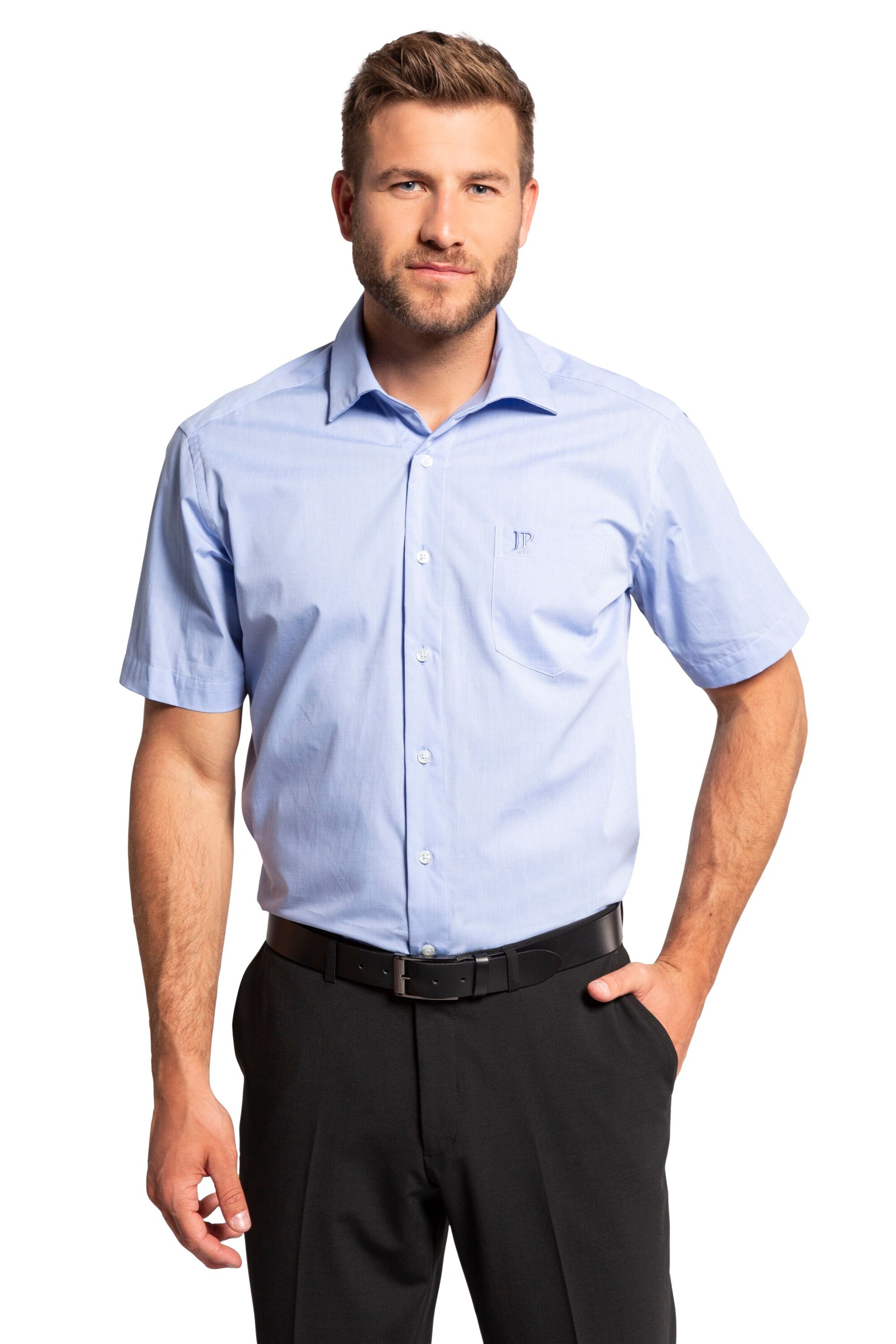 JP1880 Regular Fit Hemd in Blau: Vorderseite