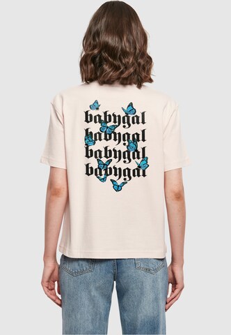 Mister Tee Футболка 'Babygal' в Ярко-розовый: спереди