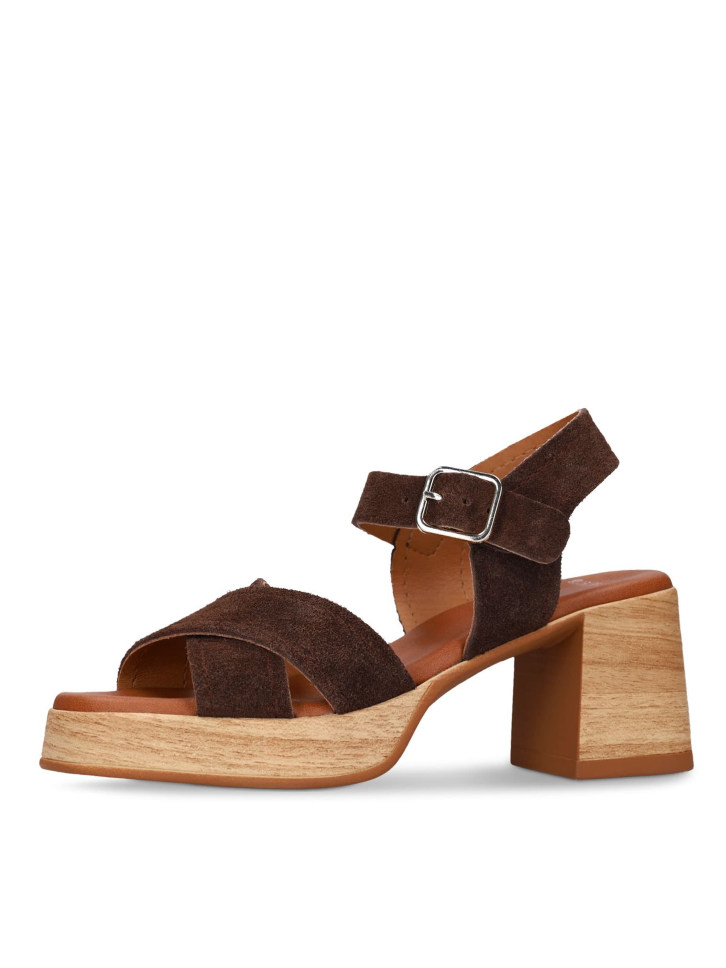 Sandales MANFIELD en marron : devant