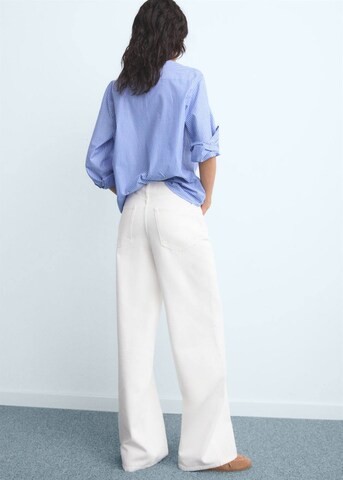 MANGO Wide Leg Jeans in Weiß