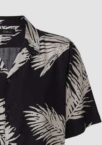 s.Oliver BLACK LABEL Regular fit Button Up Shirt in Black