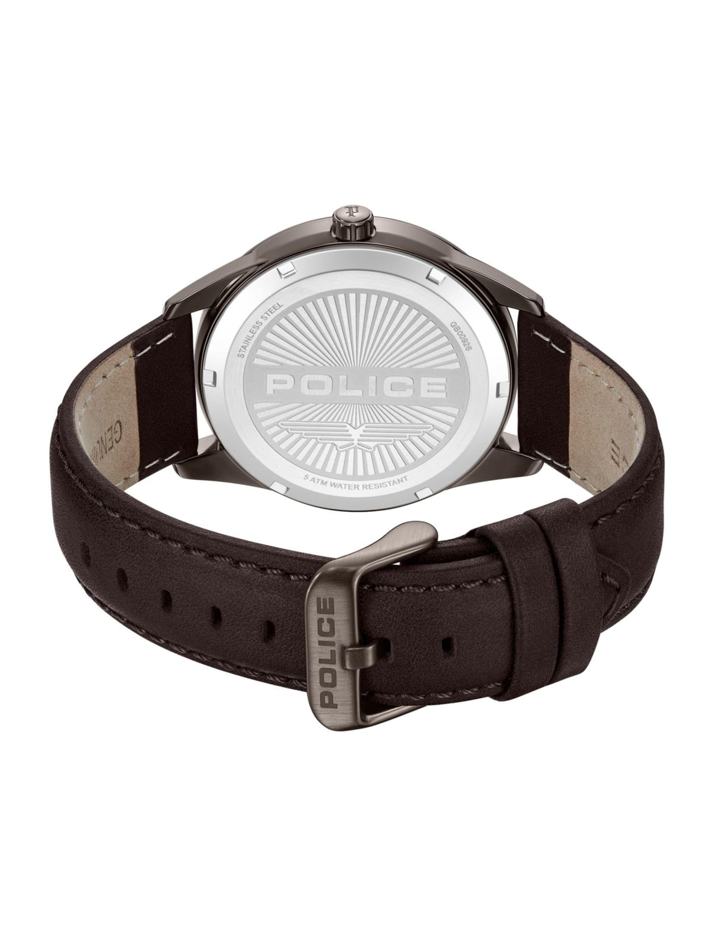 Montre à affichage analogique POLICE en marron