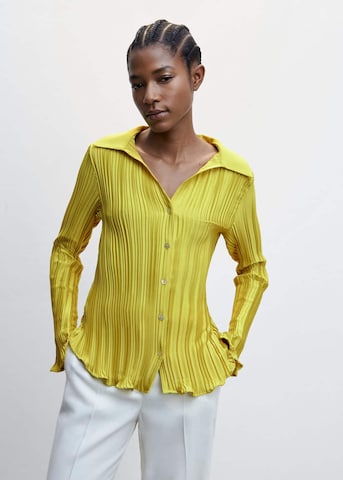 MANGO Blouse in Geel: voorkant