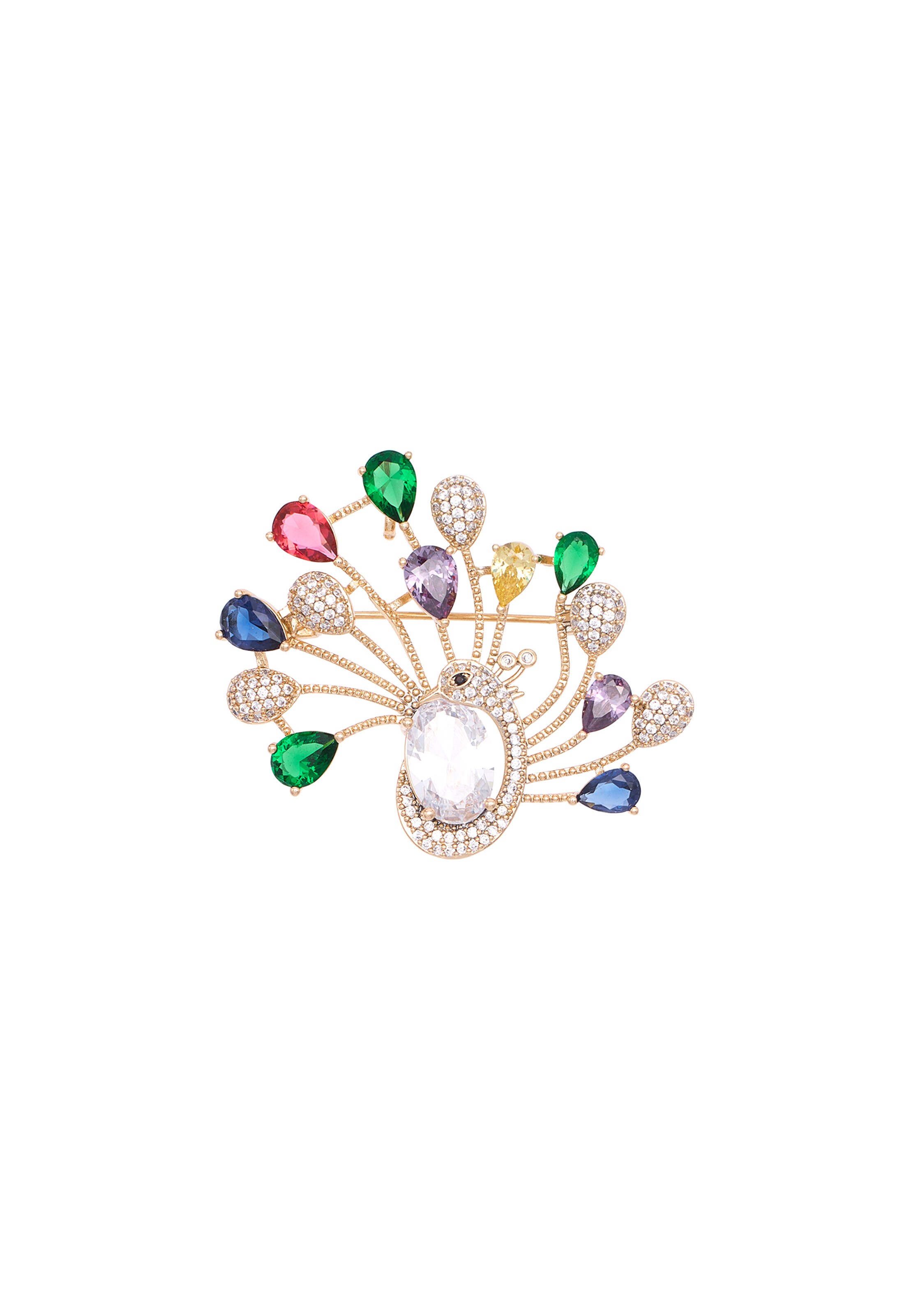 Broche usha BLACK LABEL en or : devant