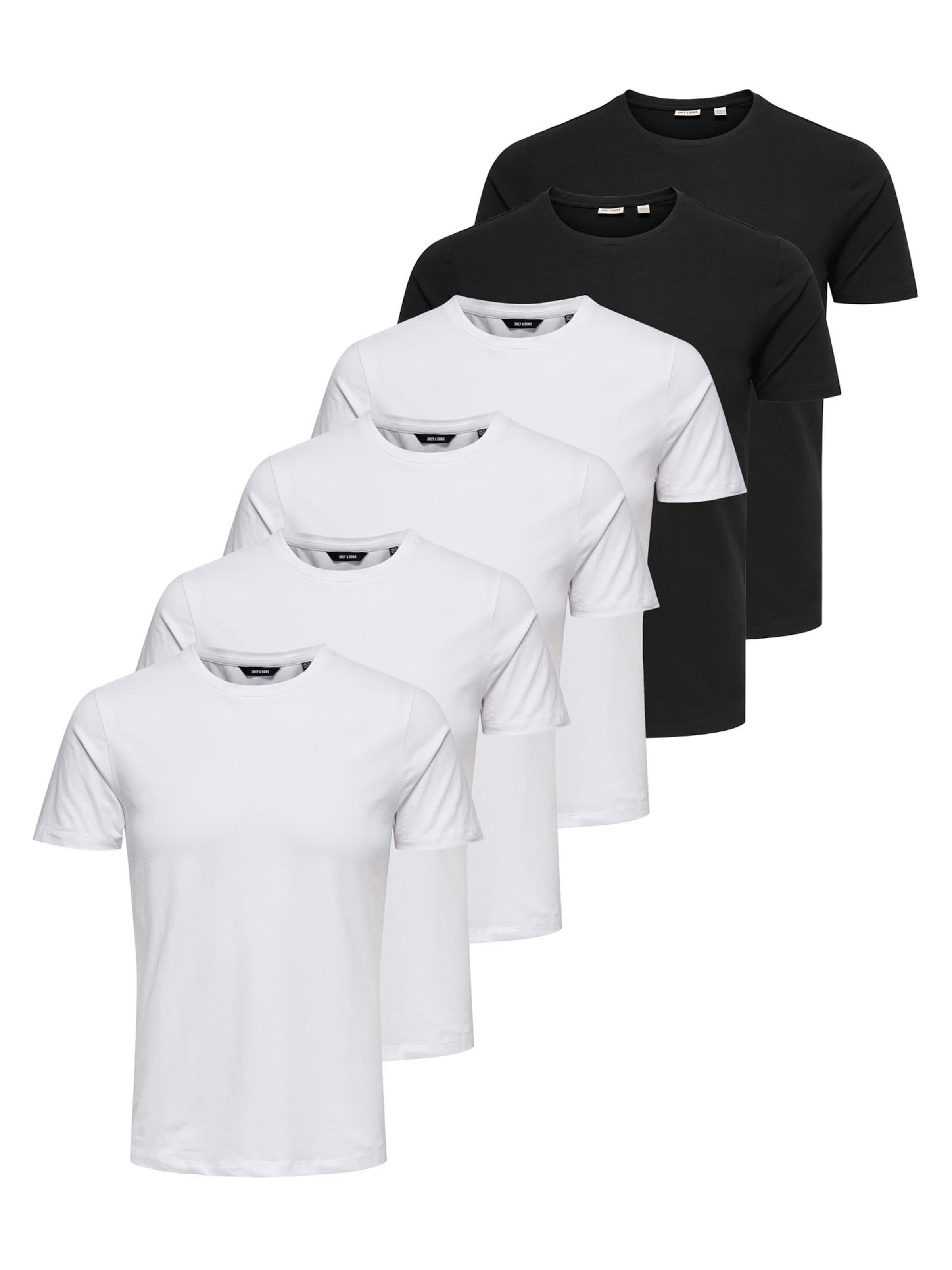 Only & Sons Shirt 'Basic' in S/Regular in Black / White, Item view