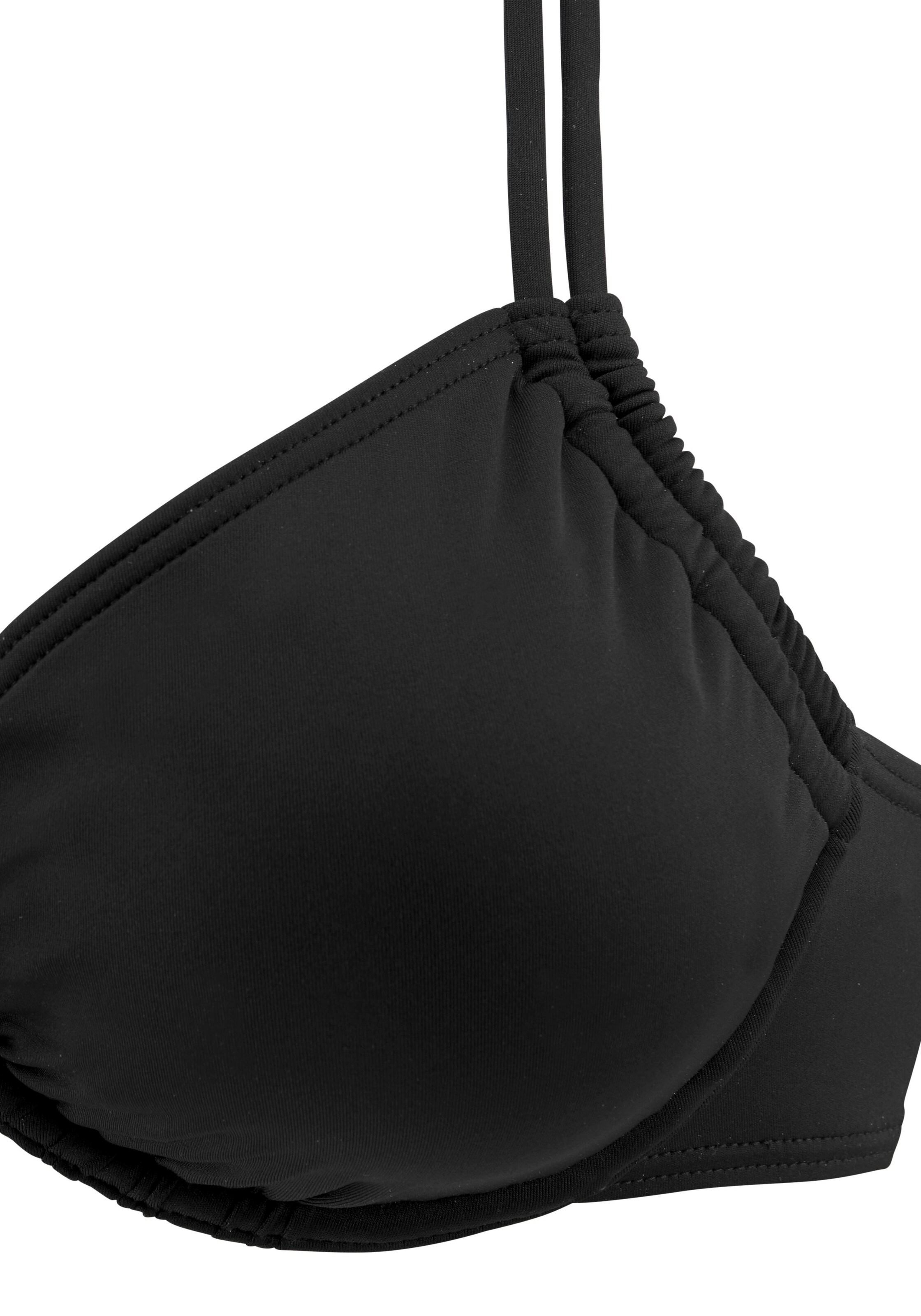 LASCANA T-shirt Bikini top in Black