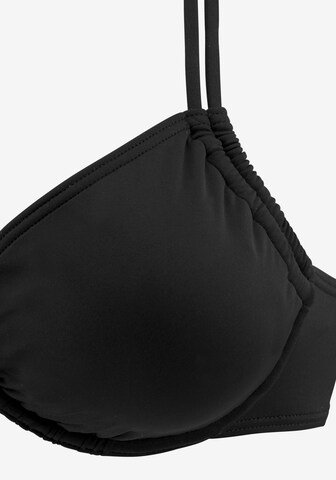LASCANA T-Shirt Bikini zgornji del | črna barva