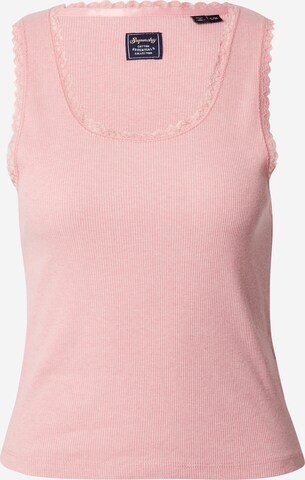 Superdry - Top em rosa: frente