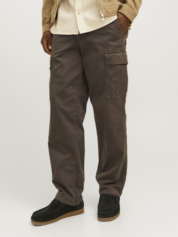 JACK & JONES Loosefit Cargobukser 'JJKarl Harlow' i brun: forside