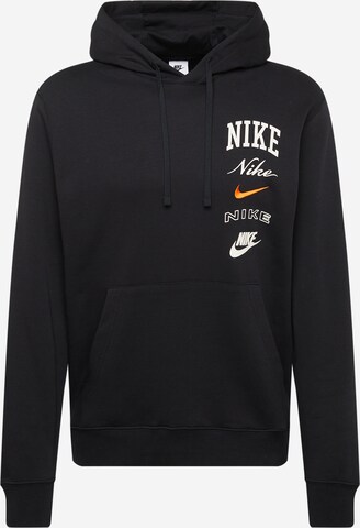 Nike Sportswear Sweatshirt 'Club' in Zwart: voorkant