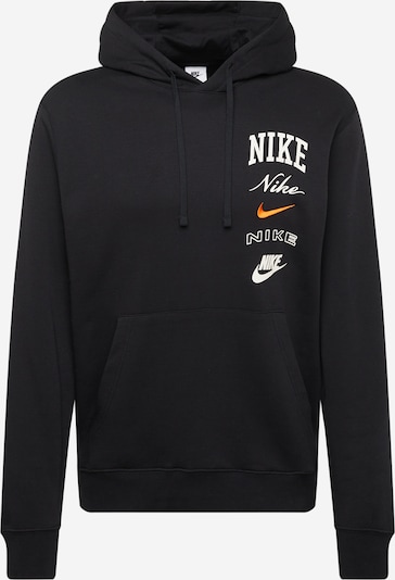 Nike Sportswear Μπλούζα φούτερ 'Club' σε πορτοκαλί / μαύρο / λευκό, Άποψη προϊόντος