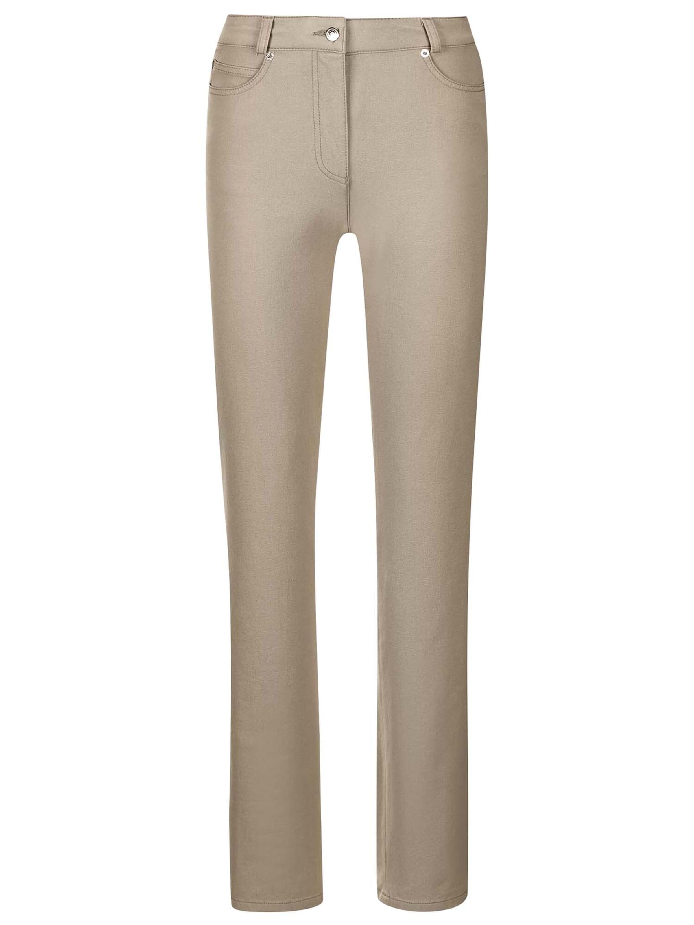 MADELEINE Slimfit Jeans in Beige: voorkant