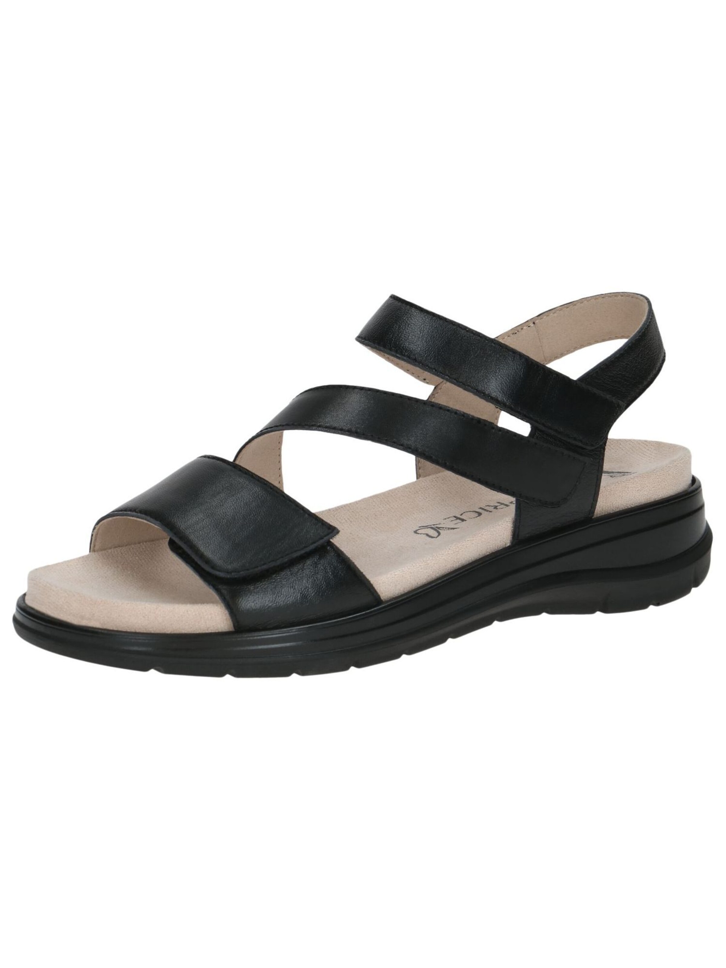 CAPRICE Strap Sandals in Black: front
