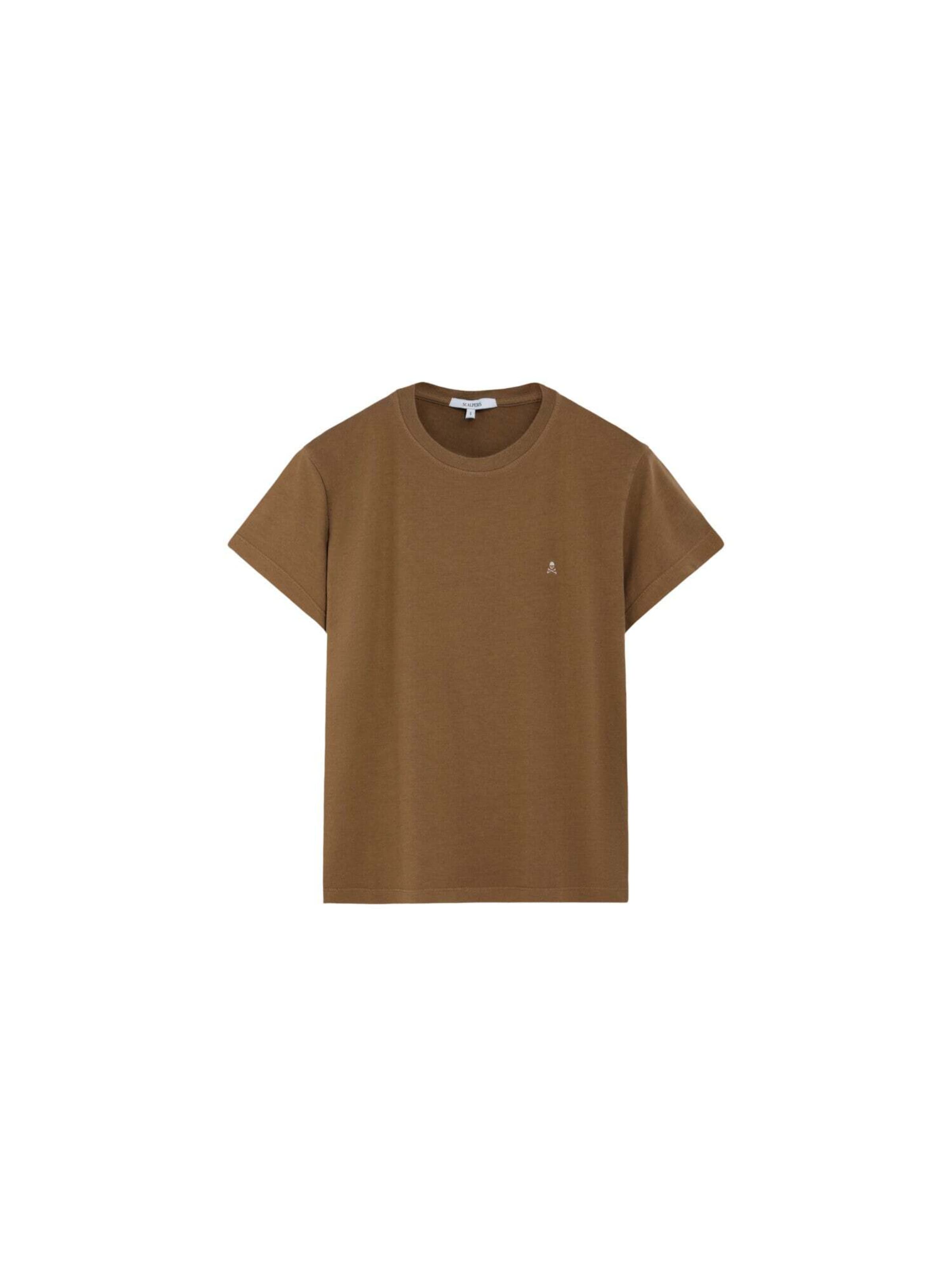 T-shirt Scalpers en marron : devant