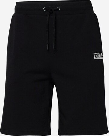 Karl Lagerfeld - regular Pantalón en negro: frente