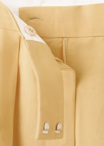 MANGO Regular Pleat-Front Pants 'Mojito' in Yellow