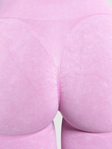 Skinny Leggings ' Batik Scrunch ' Smilodox en rose