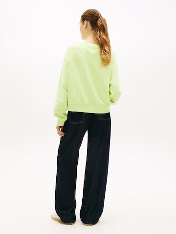 Tommy Jeans Sweatshirt 'Crew' in Grün