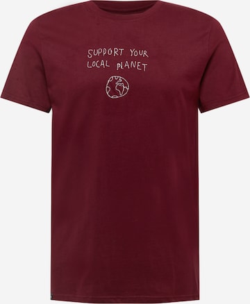 DEDICATED. Shirt 'Stockholm' in Rood: voorkant