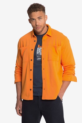 STHUGE Comfort fit Button Up Shirt in Orange: front