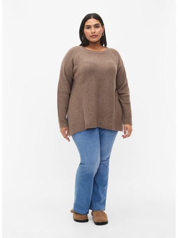 Zizzi Pullover 'CASUNNY' in Beige