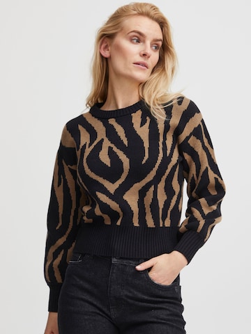PULZ Jeans Sweater 'DEVIKA' in Black: front