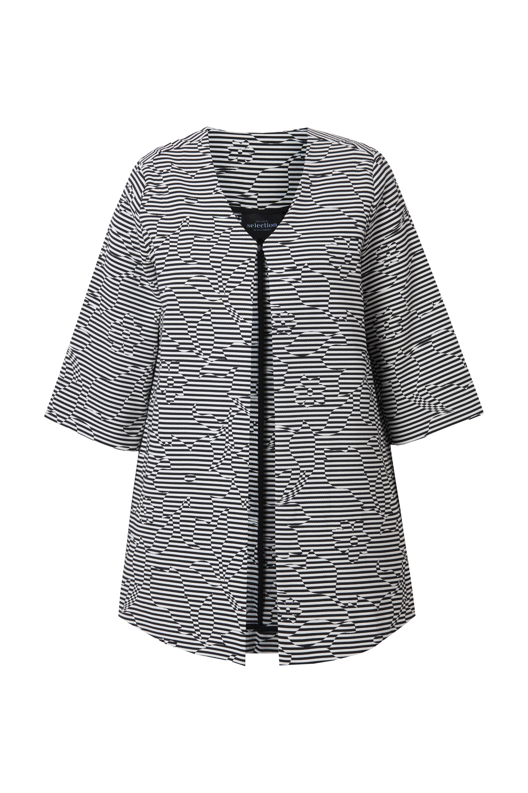 Ulla Popken Tussenjas in Zwart: voorkant