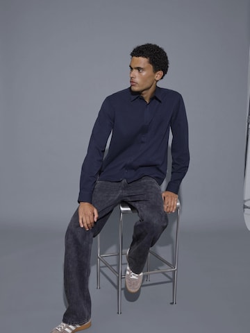 BLEND Regular fit Button Up Shirt ' BHALO ' in Blue