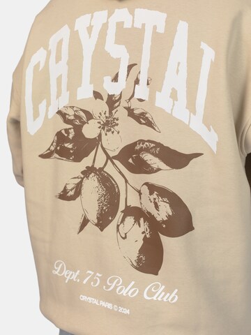 Crystal Paris Sweatshirt 'Polo Club' in Brown