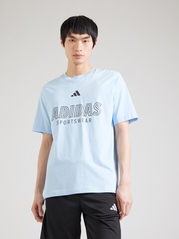 ADIDAS SPORTSWEAR Λειτουργικό μπλουζάκι 'House Of Tiro' σε μπλε: μπροστά